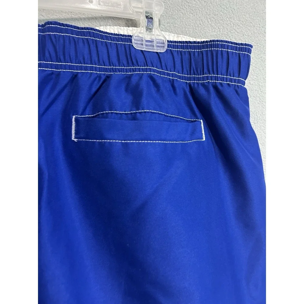 Wave Zone Cargo Swim Trunks Mens XL Blue White Shorts Vacation Beachy Surfer